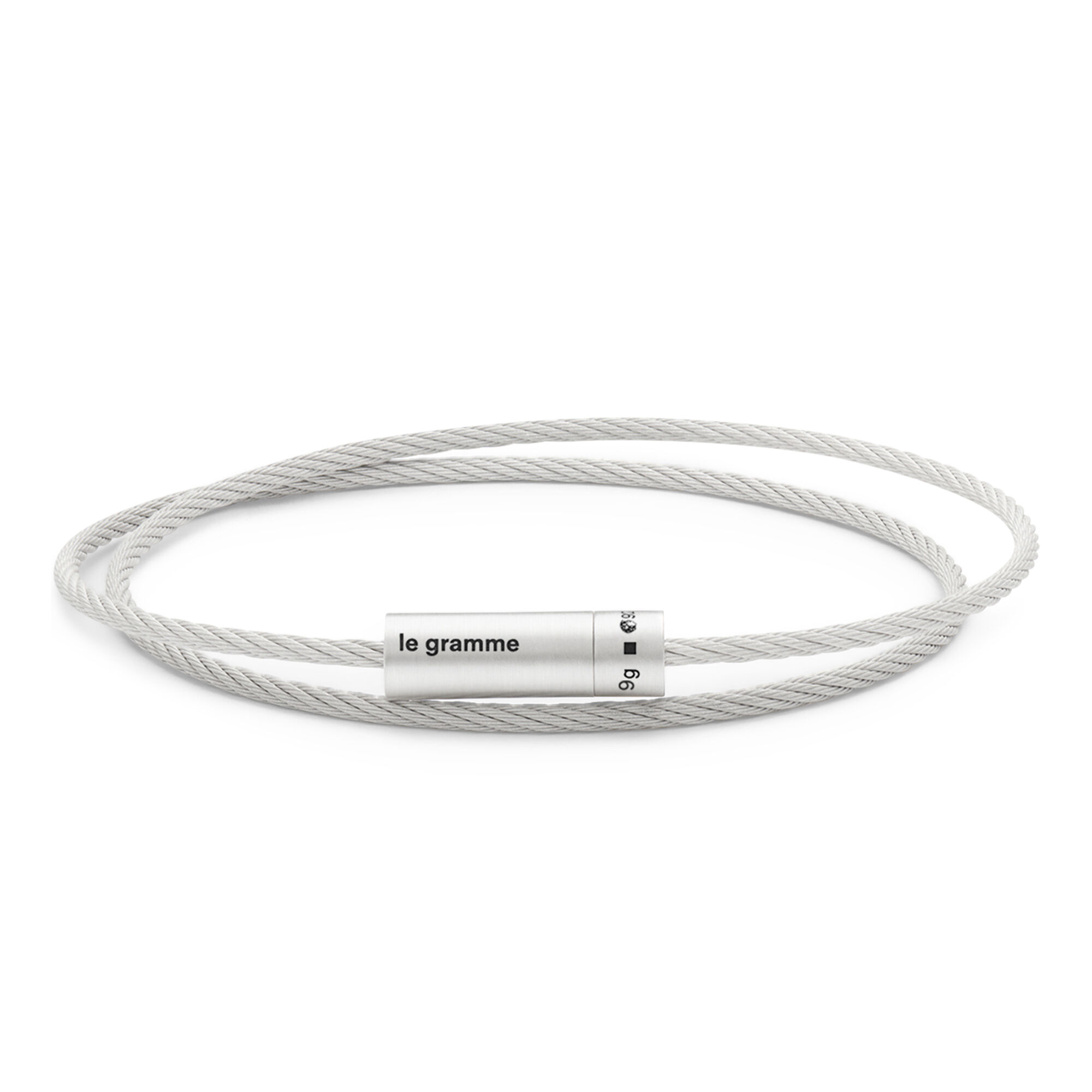 7g Brushed Silver Ribbon Bracelet | le gramme